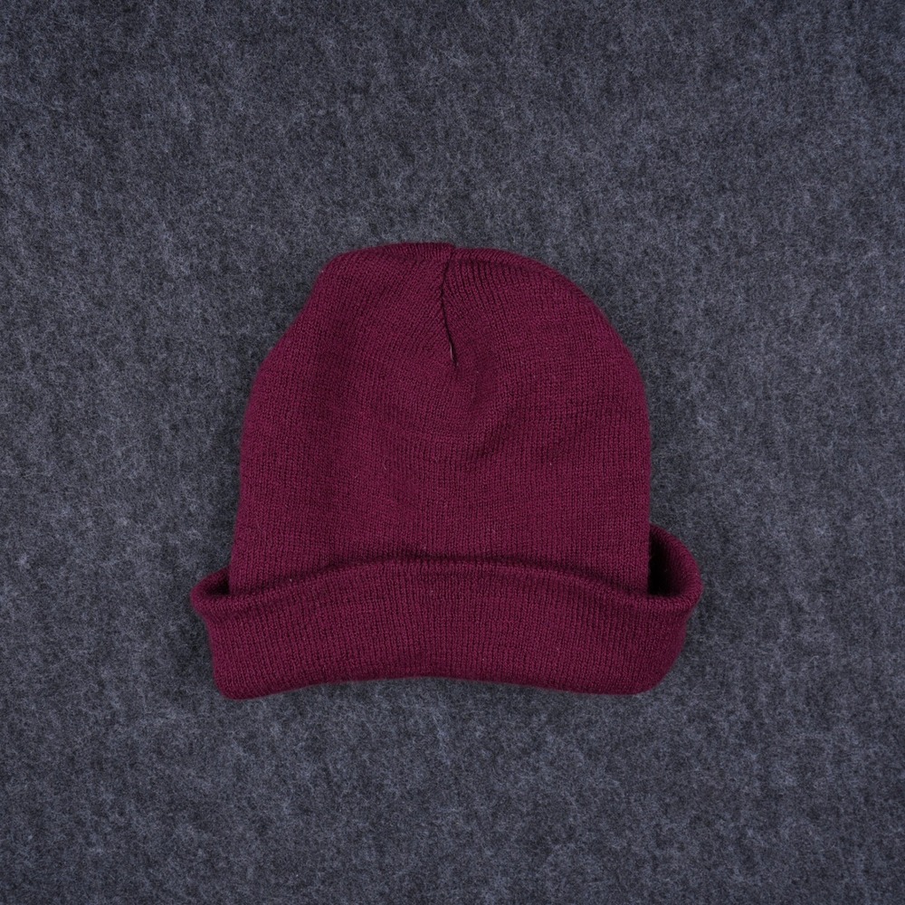 Unbranded Knit Cuffed Beanie Hat Unisex One Size Merlot Wine Excellent